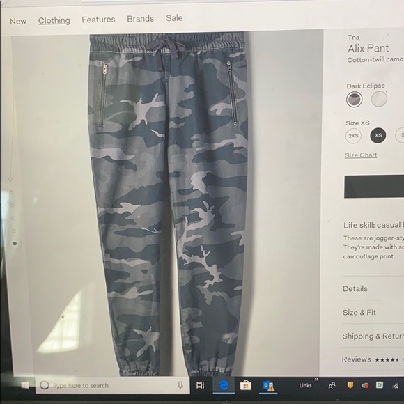 Aritzia TNA Gray Cargo pants - Picture 2 of 7